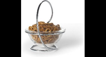 Black&Blum - Loop Serveerschaal - Single - 15x12.5x15 cm - Zilverkleurig