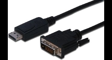 Digitus AK-340301-010-S DisplayPort-kabel DisplayPort / DVI Adapterkabel DisplayPort-stekker, DVI-D 24+1-polige stekker