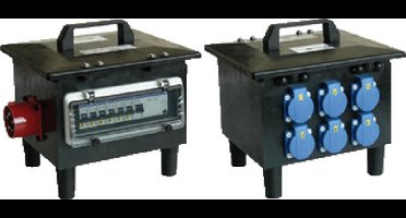 Mennekes compacte 6-voudige stroomverdeler 32A 5-polig 400V IP44 (1153690400)