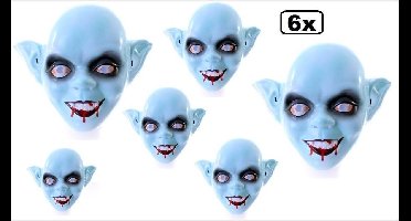 6x Walking dead Zombie masker Zoon- Halloween horror zombietime creepy