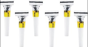 PartyDeco - Roltongen Zilver (6 stuks)