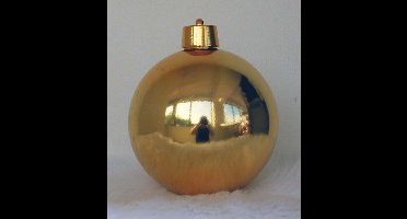 1 Onbreekbare kerstbal doorsnee 20 cm goud glanzend