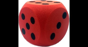 Grote foam dobbelsteen rood 16 x 16 cm - Dobbelspel - Speelgoed