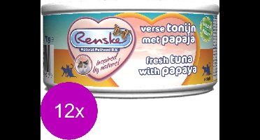 24x Renske Kattenvoer Vezel Tonijn - Zalm 70 gr