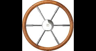 VETUS PRO50T RVS Stuurwiel met teakhouten Hoepel Ø 50 cm