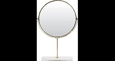 Spiegel op Voet Riesco - Marmer Wit-Goud - 33x12,5x48cm