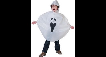 Halloween spook poncho voor kinderen - Verkleedkleding - Maat 116/128