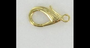 Veer Karabijn sluiting 30mm 10 st. Goudkleur. Art. 12032-4802