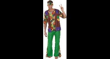 Vegaoo - Kleurrijk Flower Power hippiekostuum voor mannen