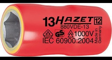 "Dopsleutelbit 3/8"" VDE 12mm 6kt. Hazet"