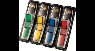 Post-it® Index Pijltjes, Standaard Set, Rood, Blauw, Geel, Groen, 12 x 43 mm, 24 Tabs/Kleur/Dispenser