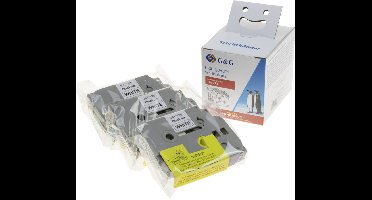 Labeltape G&G BB-B-G-231-MP Compatibel vervangt Brother TZe-231 Tapekleur: Wit Tekstkleur: Zwart 12 mm 8 m