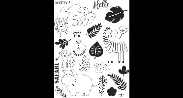 Transparante stempels aap - 14x18 cm - Artemio