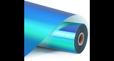 Permanent Adhesive Vinyl Holographic - Aqua Blue - 30.5 x 90 cm