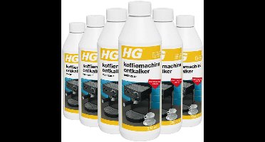 6x HG Koffiemachine Ontkalker Melkzuur 500 ml