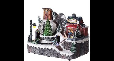 Lumineo christmas village boomwinkel - Met licht - Kerst - Beweegbaar