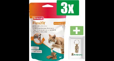 Beaphar Flexifit Bits kat 150g - 3 Stuks - Inclusief PetsHome Goudkleurige Adreskoker