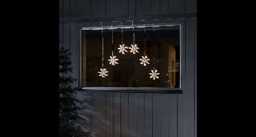Lichtgordijn voor buiten - 6 sterren - 0.9 meter - Raamverlichting - Kerstverlichting