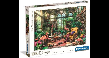 Clementoni - Puzzel - 1000 Stukjes - De Kas Bibliotheek - Puzzel Voor Volwassenen - High Quality Collection