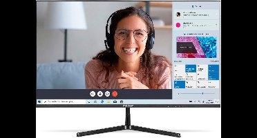 MEDION P52424 (MD 20152) 60,5 cm (24 inch) Full HD breedbeeldmonitor (FHD, HDR10, 16:9, HDMI, Displayport, VGA, Anti flikkering, Anti schittering, Anti blauw licht, meertalig menu) zwart