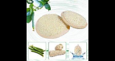 Crrynuo, 3-pack exfoliërende loofah-sponspads - 10*14,5 cm, gemaakt van biologische badloofah, huidvriendelijk, geschikt voor mannen en vrouwen, geweldig voor bad, spa en douche