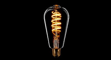 ETH ST64 Edison Filament spiraal LED 4w E27 240v 2200k dimbaar Helder glas