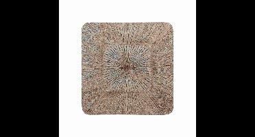 PTMD Wandpaneel Dishita - 90x3x90 cm - MDF - Creme