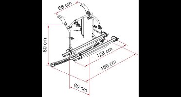 Fiamma Carry-Bike Ford Custom Nugget/Plus Highroof Deep Black