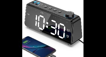 DailySupplies® Klokradio met Wekker - Digitale Wekker - Wekkerradio - Zwart