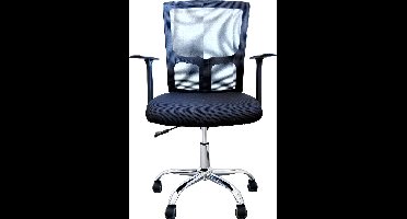 BRASQ OC200 Ergonomische Bureaustoel Zwart met Ademend Mesh - Bureaustoelen - In hoogte verstelbaar - Gaming stoel 49 x 47 x 94 cm