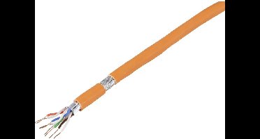 TRU COMPONENTS TC-8456112 Netwerkkabel CAT 7 S/FTP 4 x 2 x 0.24 mm² Oranje 50 m