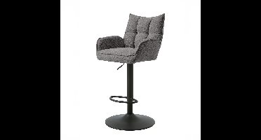 Giga Living Barstoel Marilla - Grijs Stof - Verstelbaar - Set van 2