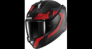 Shark SKWAL i3 Rhad Mat Zwart Chrom Rood KUR Integraalhelm - Maat XS - Helm