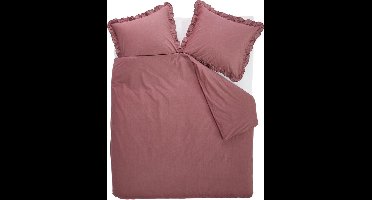 At Home by Beddinghouse Flamboyant dekbedovertrek - Eenpersoons - 140x200/220 cm - Donker roze