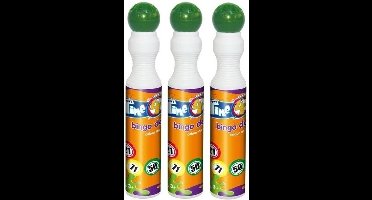 3x Stuks groene bingo markeerstiften - 43 ml