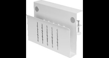 Verticale laptopstandaard van aluminiumlegering - Zwevende plank zonder boren - Onder bureau-organizer voor tablets laptops notebooks - Ruimtebesparende opslagoplossing voor werkstation .