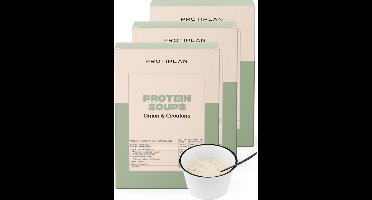 Protiplan - Uiensoep met Croutons - 3 stuks - 3 x 7 x 26,5 g - Eiwitrijk - Gezond afvallen