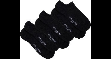Petrol Industries Heren Sneakersokken - 3-pack Enkelsokken - Sokken - Herensokken - Katoen - Multipack van 3 stuks - Zwart - Maat 43-46
