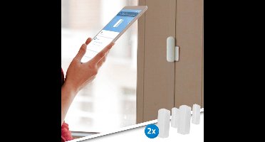 Slimme wifi deursensor - Voordeelset van 2 - Werkt met Smart Life app - Batterijduur van 2 jaar