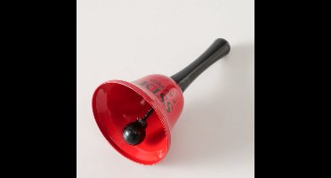 Tafelbel - Rood - Zwart - 13.5x7.5 cm - Metaal - "Ring for a Kiss"