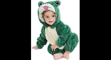 Leeuw bruin Baby Dieren romper Verkleedpak – Peuter CarnavalKostuum – Onesie Kinderen 6 maanden tot 2 jaar – Flanel – Voor Kerstmis, Sinterklaas Cadeau – Jongen & Meisjes - Jumpsuit – Pyjama of Boxpak – Kruippak – Perfect kraamCadeau – Bruin