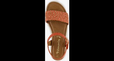 Tamaris dames sandalen oranje goud - Maat 41