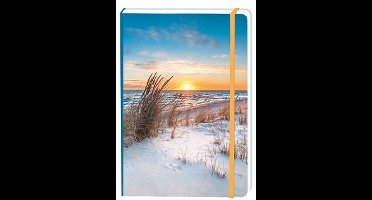 Notitieboek A5 met elastieken band - Bloemen - 92 pagina's gelinieerd - semi harde kaft - Hartung - moederdag - secretaressedag - kerstmis