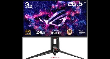 ASUS ROG Swift OLED PG27UCDM - 4K QD-OLED Gaming Monitor - DP2.1 - USB C 90W Power Delivery - 240Hz - 27 Inch