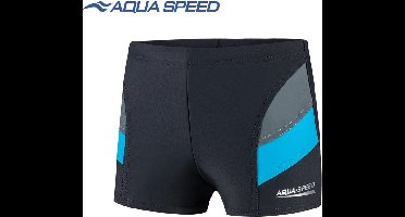 Aqua Speed Andy - Jongens Zwemboxer/ Zwembroek - Grijs/Blauw 146