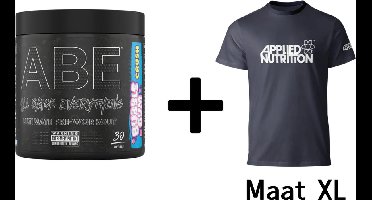 Applied Nutrition - ABE Ultimate Pre-Workout + t-shirt - 315 g - Bubblegum Crush Smaak - 30 servings - Pre-Workout - Pre Workout - Preworkout - Gym - Fitness