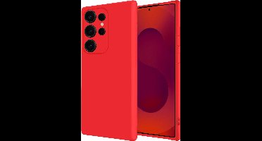 Hoesje - 2 Stuks - Geschikt voor Samsung Galaxy S25 Ultra - Sterk & Shockproof - Case Siliconen - Back Cover - Telefoon Hoes - Rood