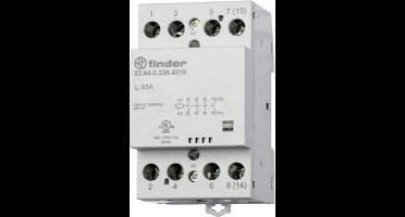 Finder 22.64.0.024.4310 Contactor 4x NO 24 V/DC, 24 V/AC 63 A 1 stuk(s)