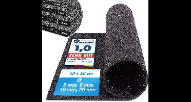 FLOORDIREKT Antitrilmat - Made in Germany - Voor Wasmachines, Drogers, enz. - Op Maat te knippen - Verkrijgbaar in 4 Diktes - 5 mm - 62,5 x 300 cm