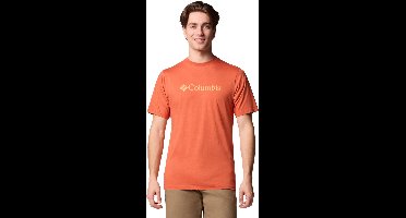 Columbia CSC Basic Logo SS Tee, Mannen, Oranje, T-shirt, maat: L